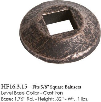 Oil Rubbed Bronze 16.3.15 Level Base Shoe For 5/8 Iron Balusters, Box Of 10 - Hforb16.3.15