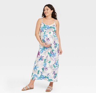 Isabel Maternity by Ingrid & Isabel Tie-Back Woven Maxi Maternity Dre - Iabel Maternity by Ingrid & Iabel™ White Floral XXL