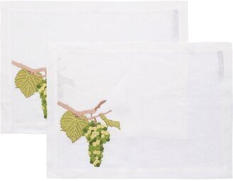 Grape-Embroidered Placemats (Set Of Two)