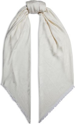 Silk and modal-blend jacquard scarf