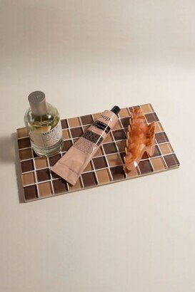 Subtle Art Studios Checkered Glass Tile Tray