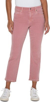 Los Angeles Women's Kennedy Crop Straight with Fray Hem in Antique Rose