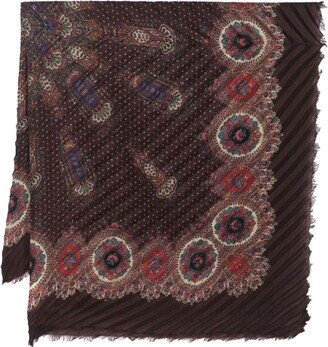 Paisley Patterned-Jacquard Scarf