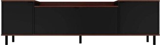 Mosholu TV Stand for TVs up to 60 Black/Nut Brown