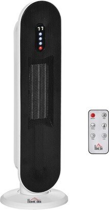 Homcom Portable Oscillating Ceramic Space Heater w/Remote & Anti-Tip, White