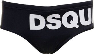 Logo Printed Swim Briefs-AD