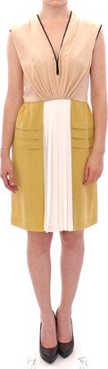 Filos Multicolor Silk Sleeveless Above Knees Women's Dress