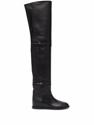Two-Way Leather Boots