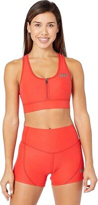 Core Zip Front Sports Bra (Red) Women's Lingerie