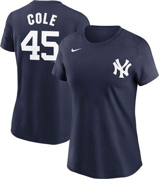 Women's Gerrit Cole Navy New York Yankees Name Number T-shirt