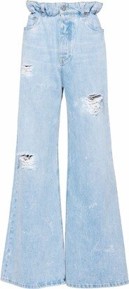 Embellished Wide-Leg Jeans-AB