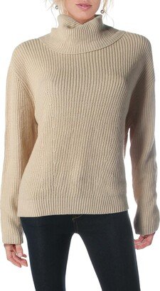 Womens Knit Shaker Turtleneck Sweater