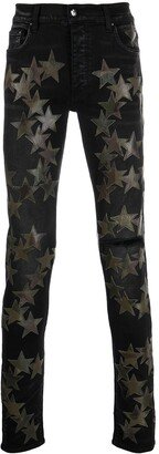 Star-Patch Detail Skinny Jeans