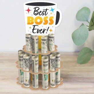 Big Dot of Happiness Happy Boss's Day - DIY Best Boss Ever Money Holder Gift - Cash Cake