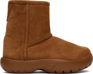 Brown Snap Ankle Boots