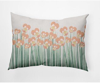 Field of Pansies Outdoor Pillow