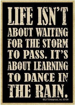 Life Isn't About Waiting For The Storm To Pass. I'ts... Wood Magnet Fridge Locker Any Metal Surface Made in USA 2.5x3.5 Free Shipping K