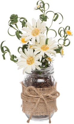 Gallerie II Daisy Floral Mason Jar Figurine Decoration