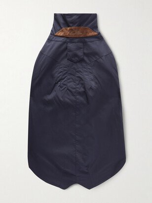 Suede-Trimmed Shell Dog Coat
