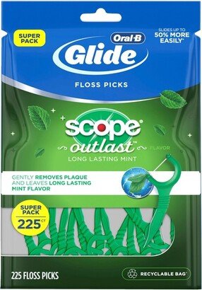 Glide with Scope Outlast Dental Floss Picks - Mint - 225ct