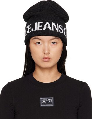 Black Jacquard Beanie