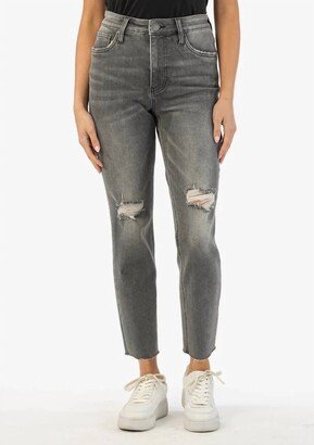 Rachael High Rise Mom Jean With Raw Hem In Unreal
