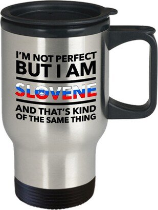 Slovenia Gifts - Slovene Travel Mug Slovenia Flag Letters