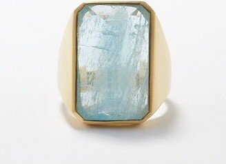 Aquamarine & 18kt Gold Ring