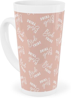 Mugs: Bride Tribe - Light Pink Tall Latte Mug, 17Oz, Pink