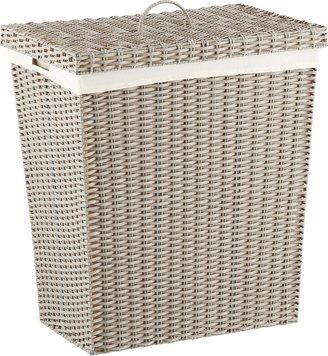 The Montauk Rectangular Hamper Light Grey