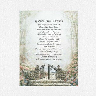 Memorial For Loss Of Mother, Sympathy Gifts, Personalized Gift, Day Poem, Of Mom in Heaven, Mother