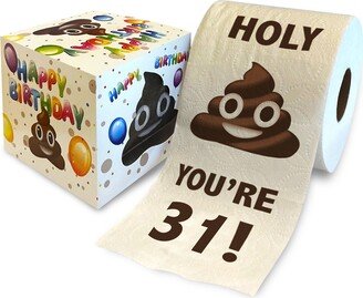 Printed Tp Holy Poop You're 31 Toilet Paper Gag Gift - Funny For Prank, Novelty Gift, 31st Birthday Party 500 Sheets