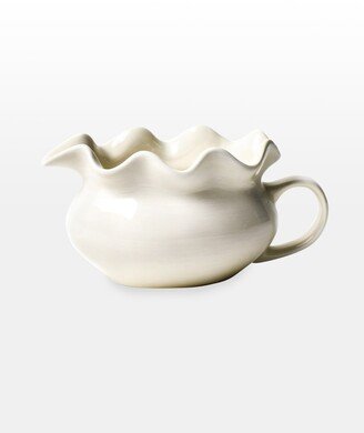 Signature White Ruffle Gravy Boat-AA