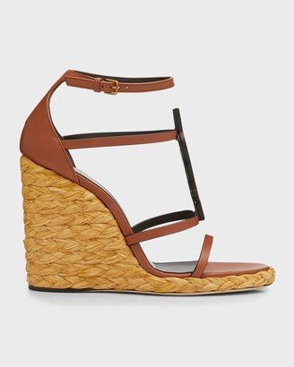 Cassandra Leather Wedge Espadrilles