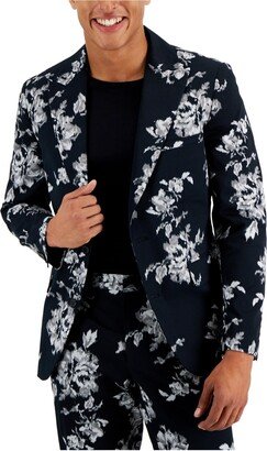 Mens Slim Fit Jacquard Suit Jacket