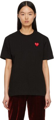 Black & Red Heart Patch T-Shirt