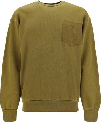 Pocket Detailed Crewneck Sweatshirt-AA