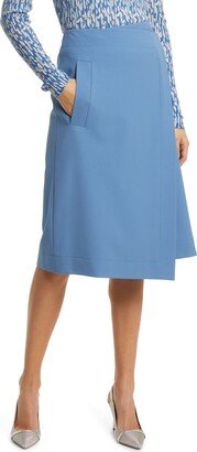 Vollemo Wrap Front A-Line Midi Skirt