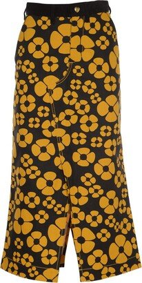 X Charatt Floral Printed Midi Skirt