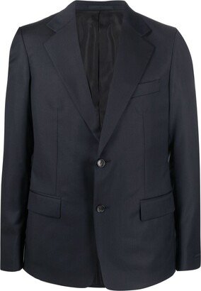 Notched-Lapels Single-Breasted Blazer-AA