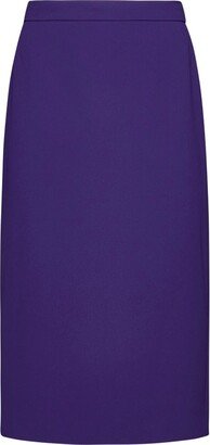 High-Rise Zipped Midi Skirt