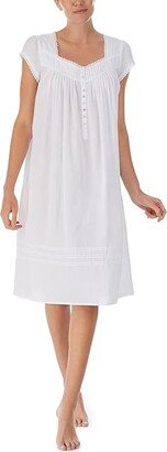 Cap Sleeve Waltz Nightgown (White) Women's Pajama