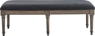 Coaster Furniture Alderwood Upholstered French Grey and Sand Blasted Bench 223126