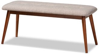 Design Studios Flora Ii Mid-Century Modern Wood Dining Bench-AA