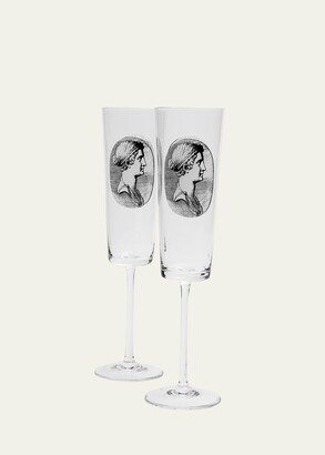 Glass Flutes, Set of 2