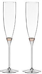 Rosy Glow Toasting Flute, Set of 2