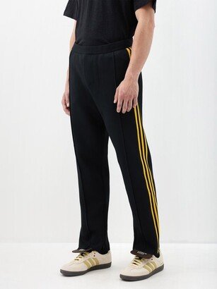 Logo-embroidered Striped Recycled-knit Track Pants