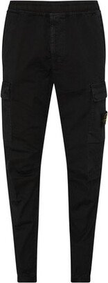 Pants with logo patch