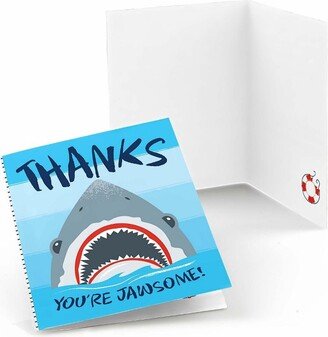 Big Dot of Happiness Shark Zone - Jawsome Party or Birthday Party Thank You Cards (8 count)