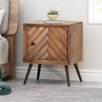 Harrington Mid-Century Modern Handcrafted Mango Wood Cabinet